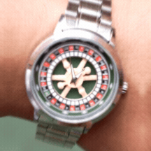 Detalle de la ruleta del reloj