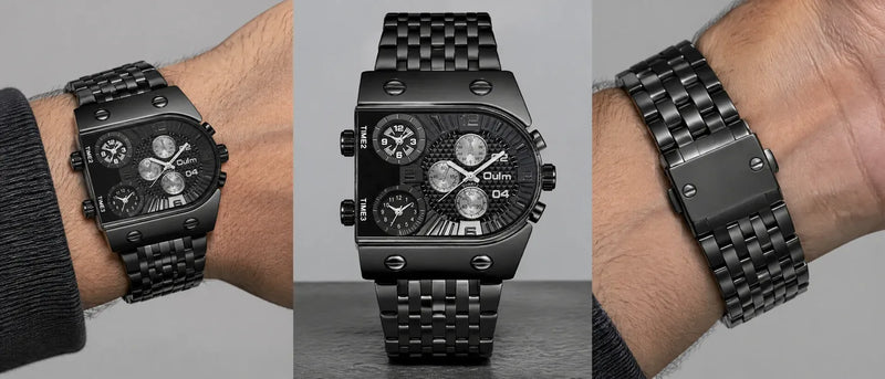 RELOJ OULM HT9315 - EDICIÓN ÉLITE TRES USOS HORARIOS